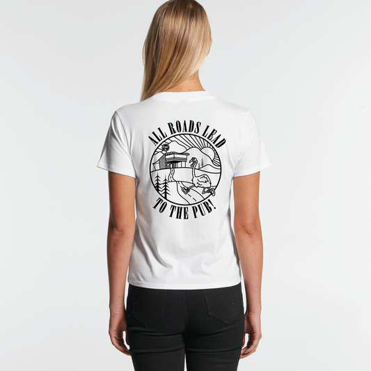 ORIG LOGO SALE! All Roads Lead To The Pub | Ladies Tee