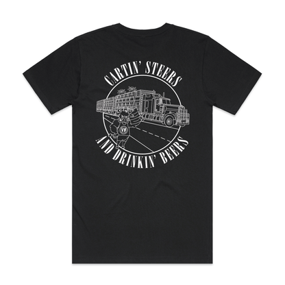Cartin’ Steers and Drinkin’ Beers | Men’s Tee