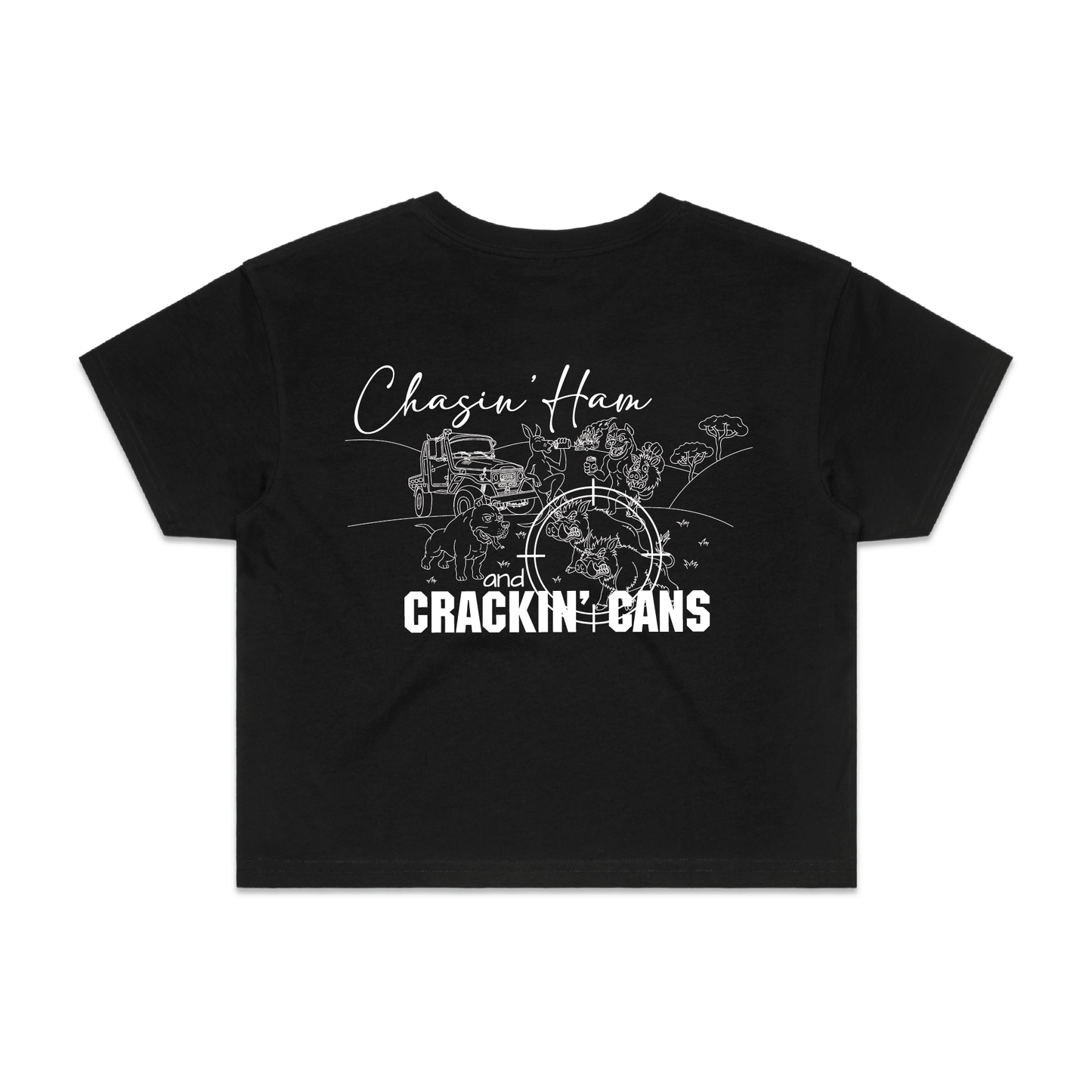 Chasin' Ham and Crackin' Cans  | Ladies Crop