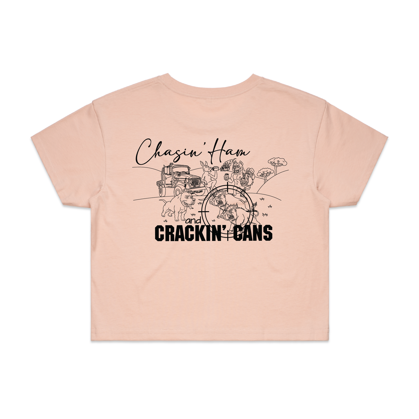 Chasin' Ham and Crackin' Cans  | Ladies Crop