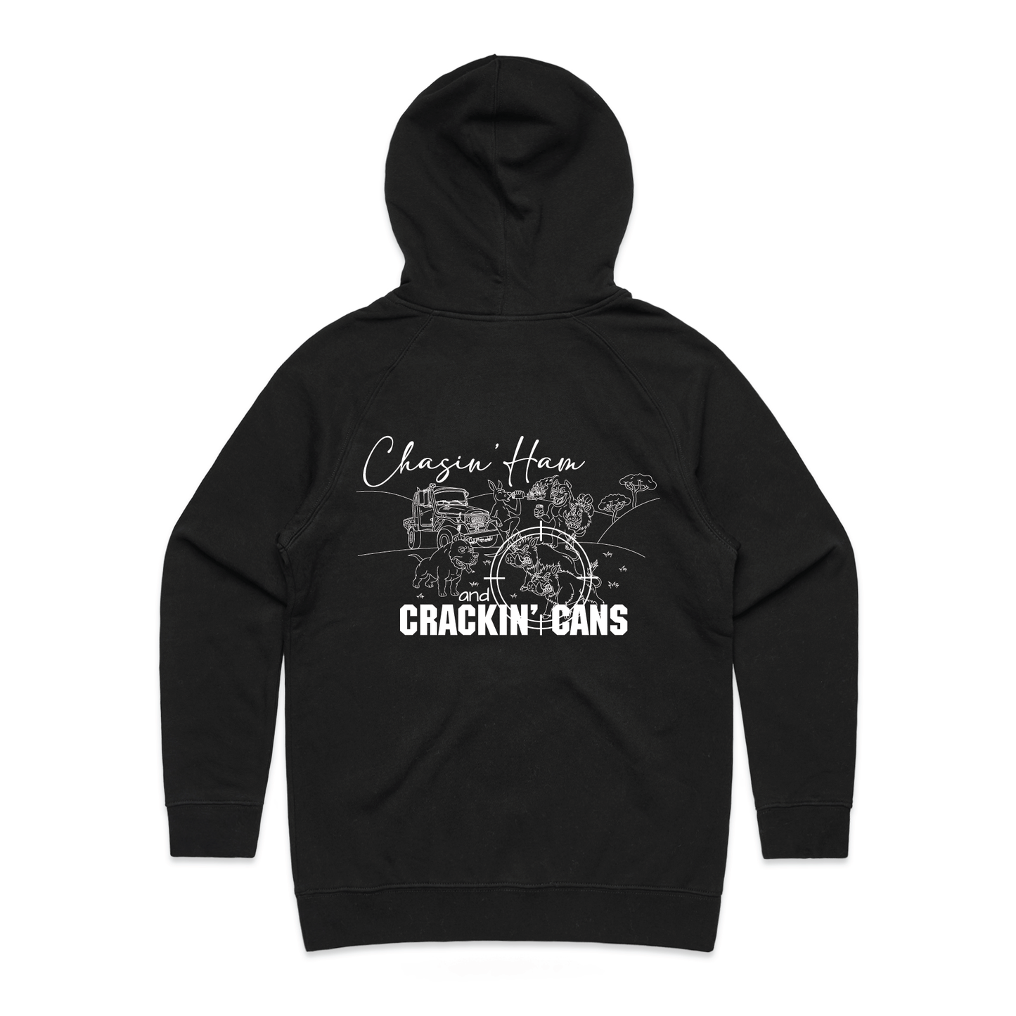 Chasin' Ham and Crackin' Cans | Ladies Hoodie