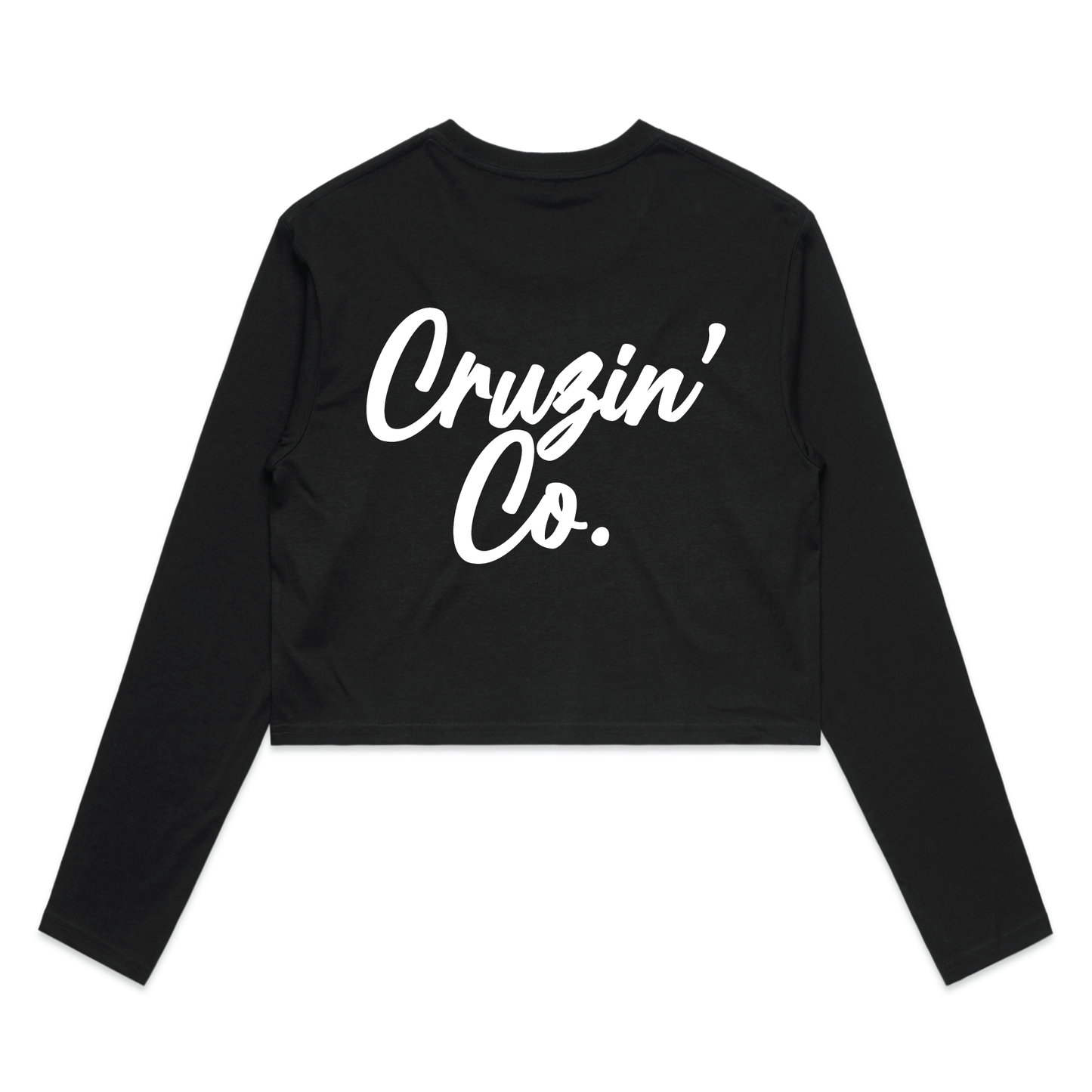 Cruzin' Co. Cursive Logo | Ladies Long Sleeve Crop