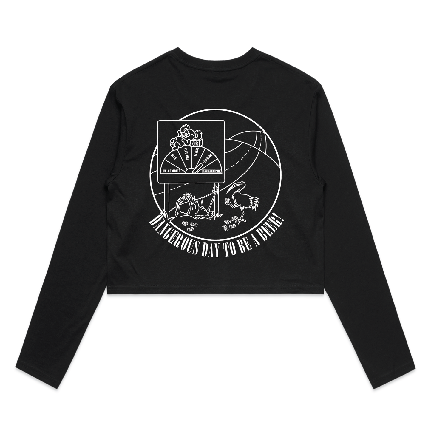 Dangerous Day To Be A Beer | Ladies Long Sleeve Crop