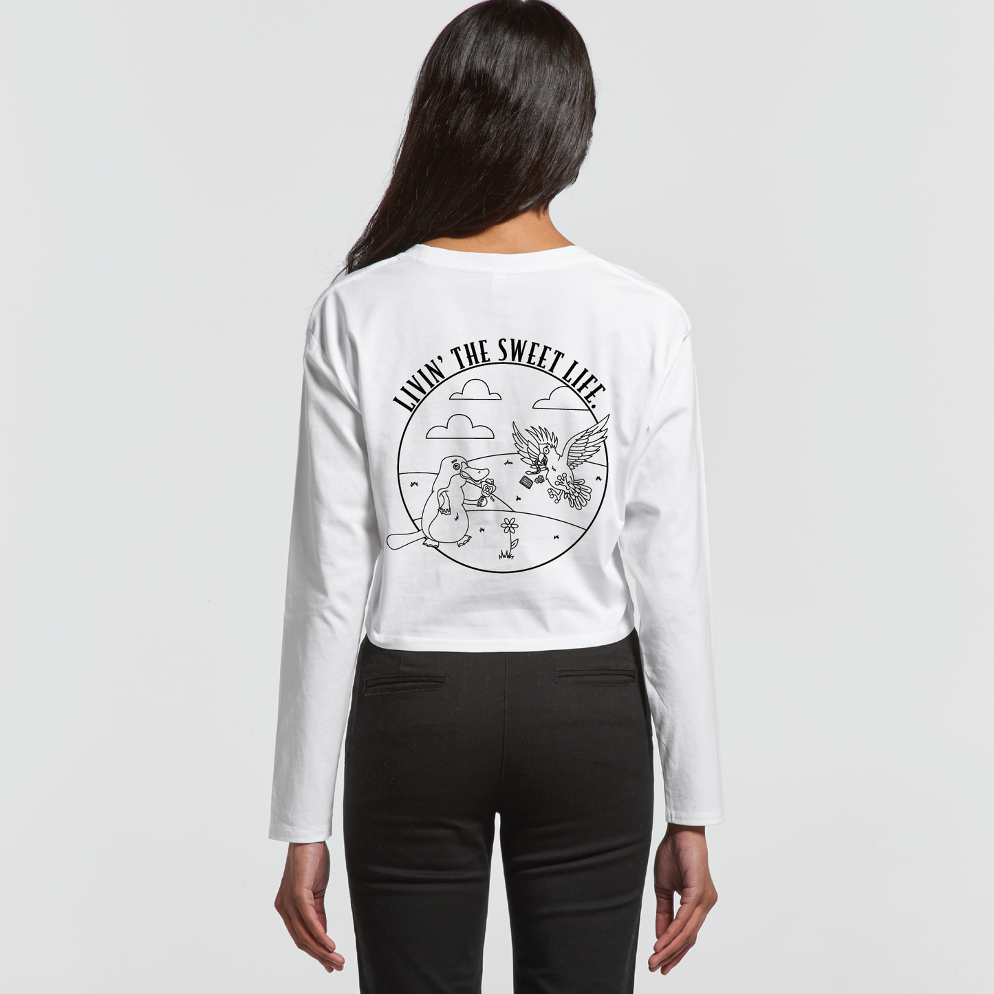 Livin' The Sweet Life | Ladies Long Sleeve Crop