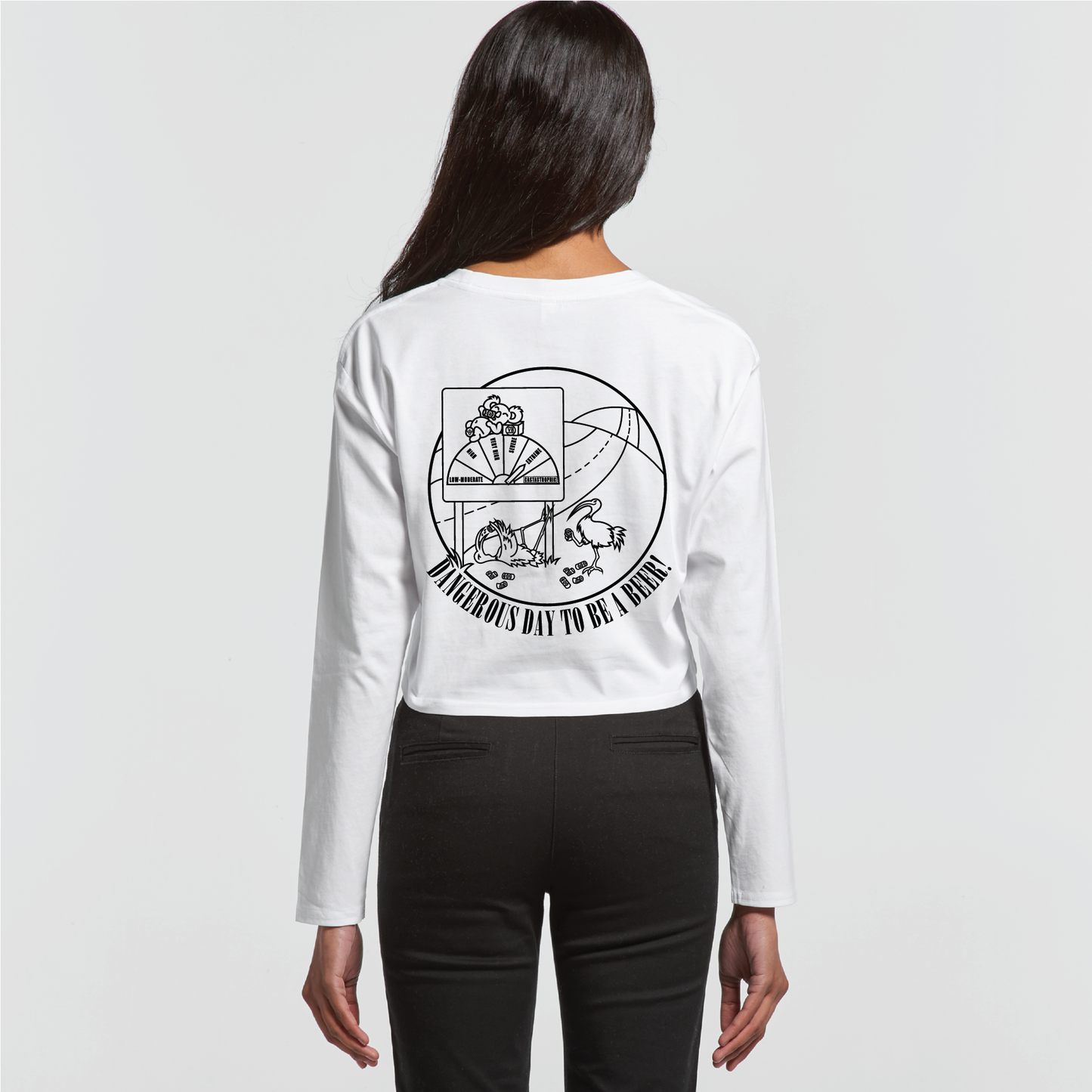 Dangerous Day To Be A Beer | Ladies Long Sleeve Crop