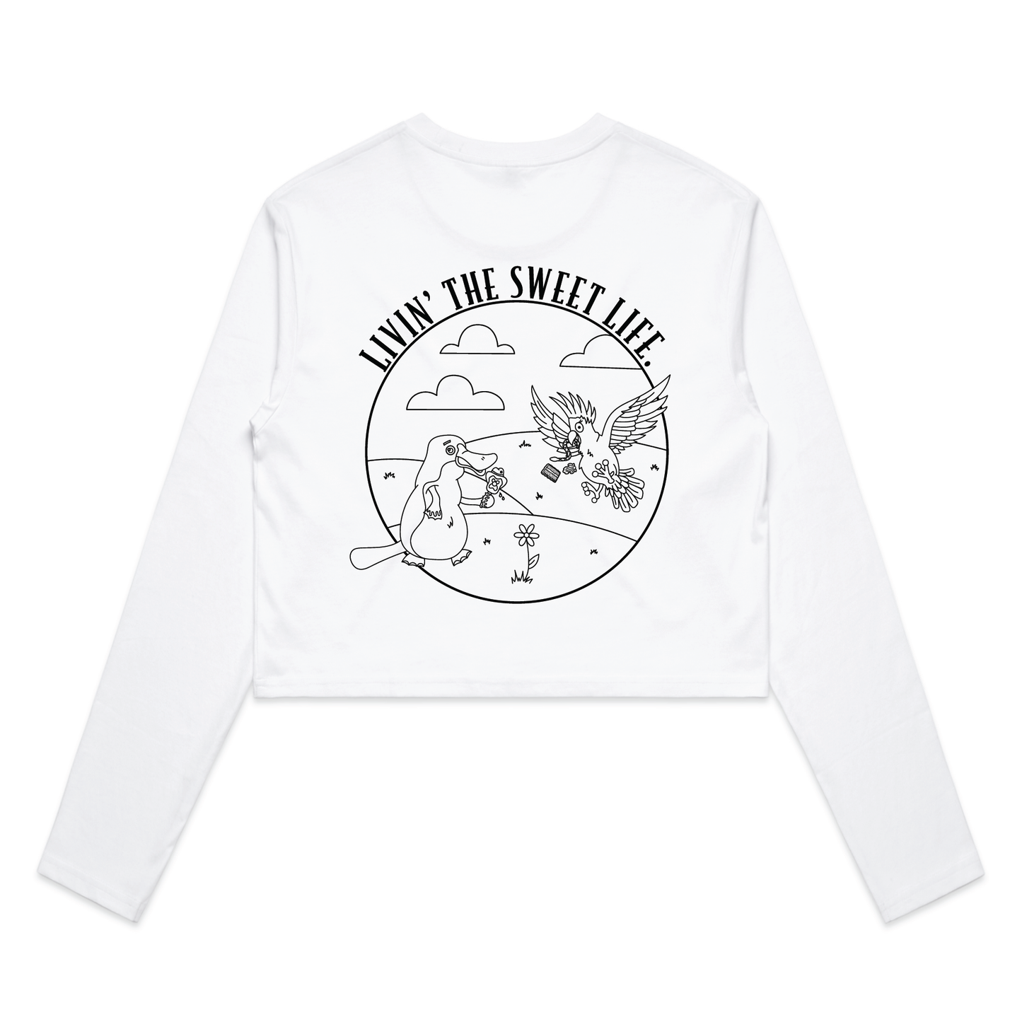 Livin' The Sweet Life | Ladies Long Sleeve Crop