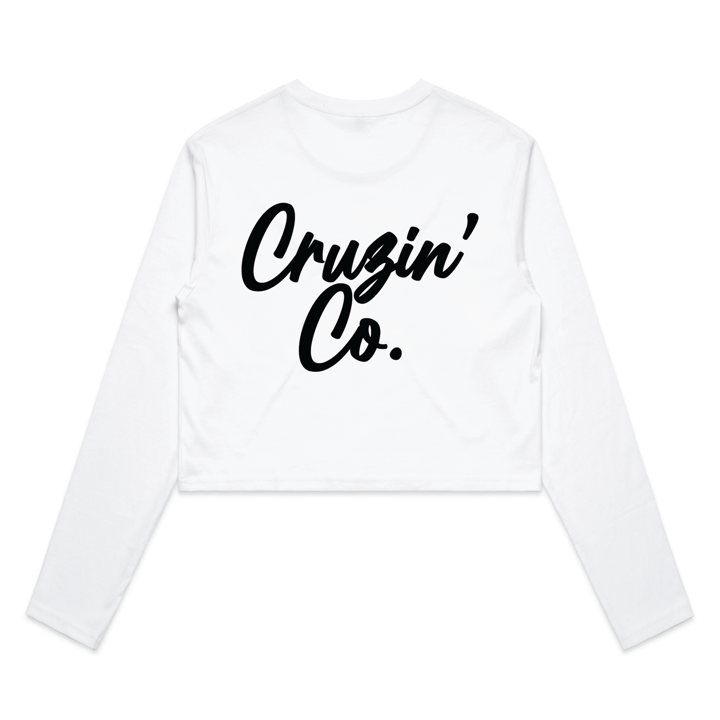 Cruzin' Co. Cursive Logo | Ladies Long Sleeve Crop