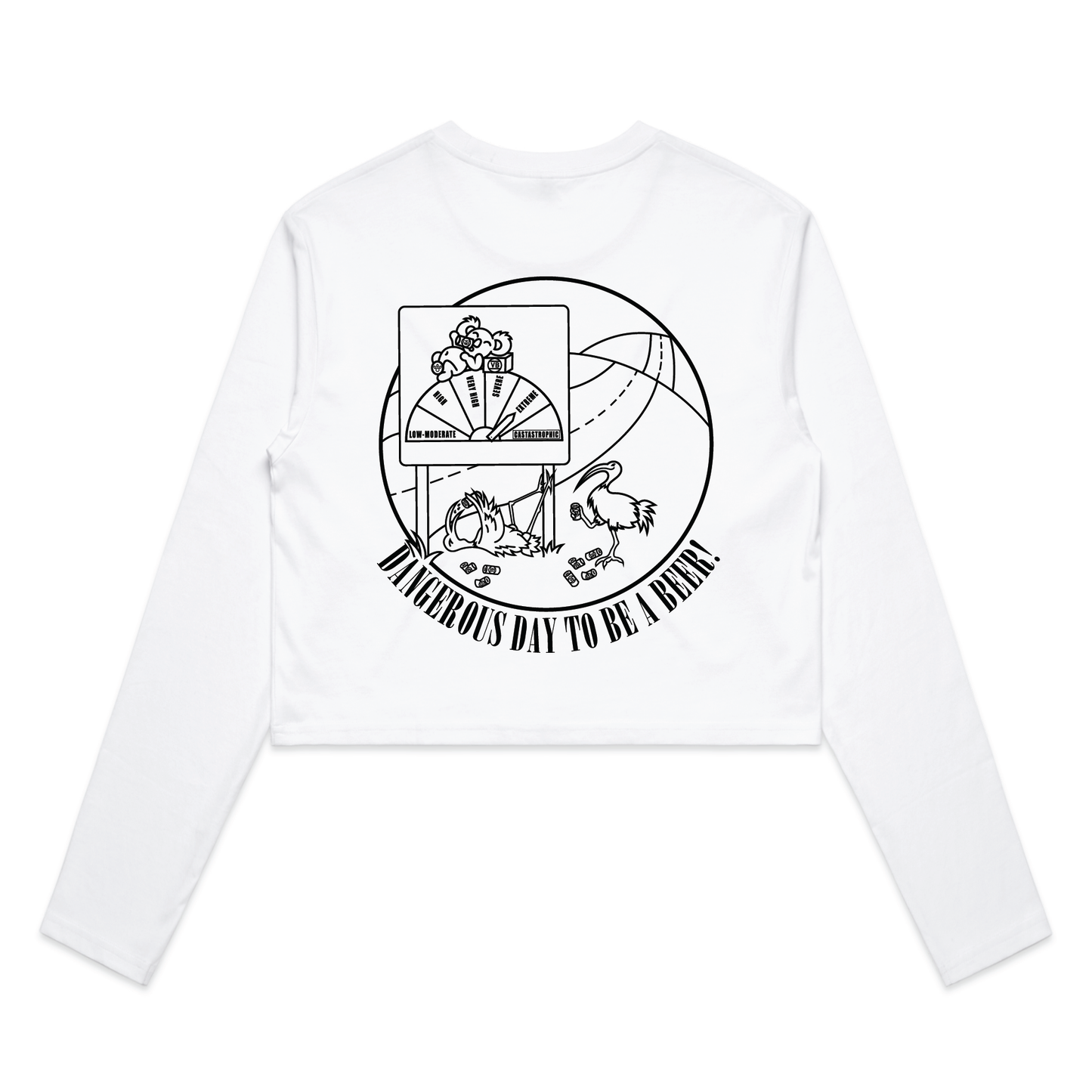 Dangerous Day To Be A Beer | Ladies Long Sleeve Crop