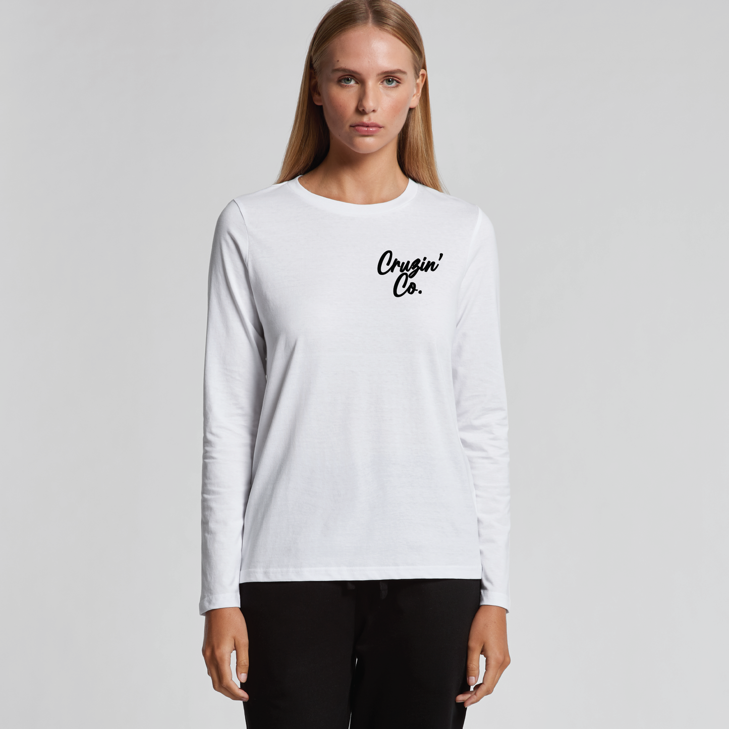 Cruzin' Co. Cursive Logo | Ladies Long Sleeve