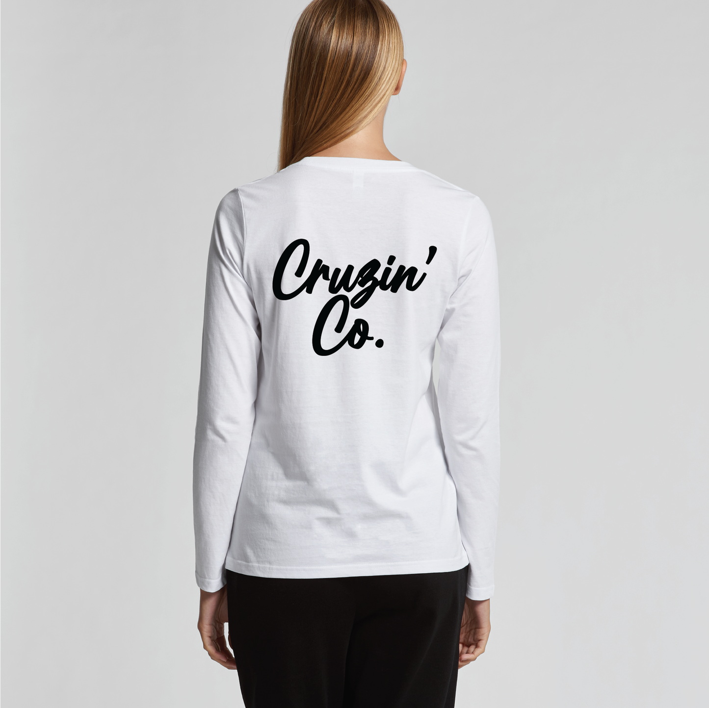 Cruzin' Co. Cursive Logo | Ladies Long Sleeve