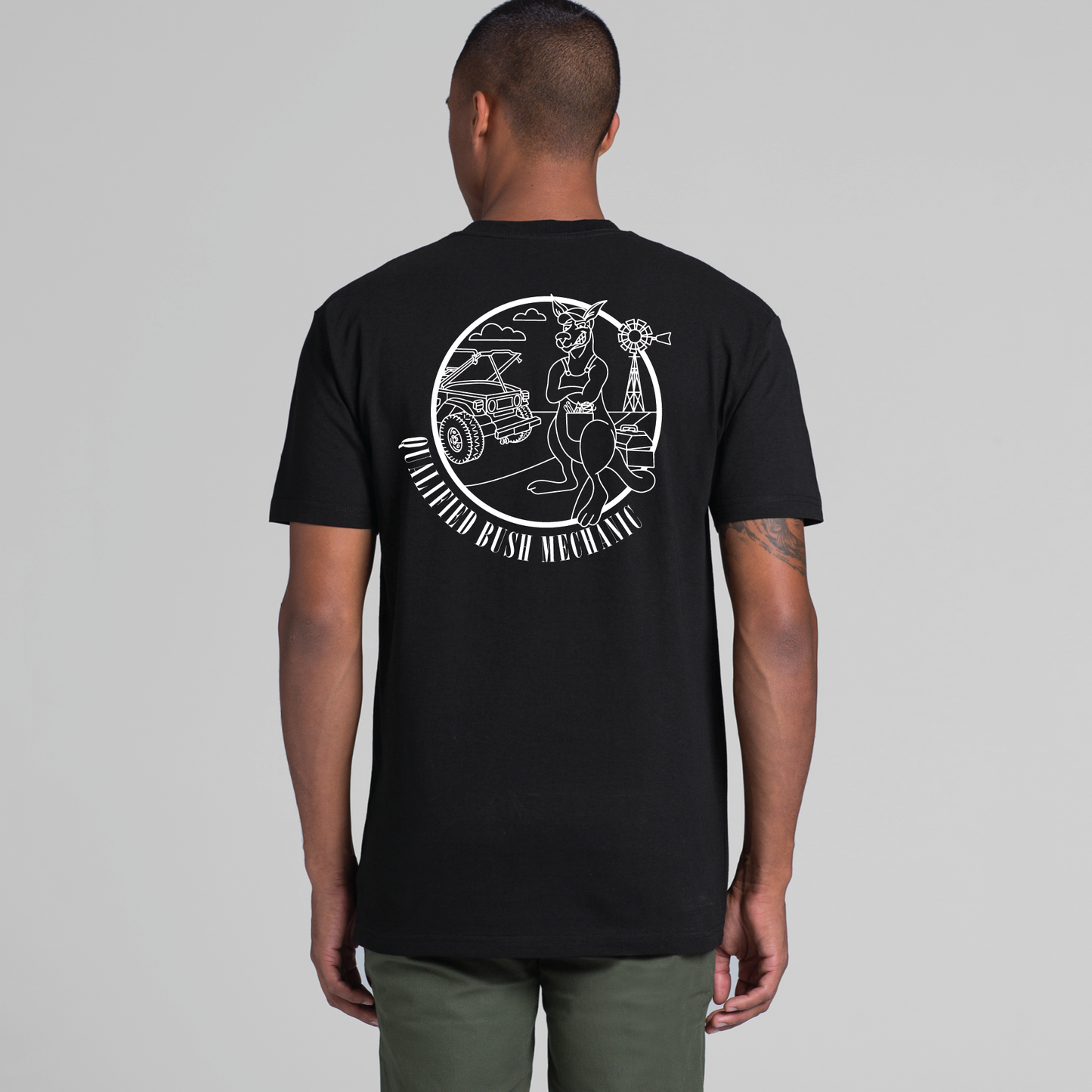 ORIG LOGO SALE! Qualified Bush Mechanic | Men’s Tee