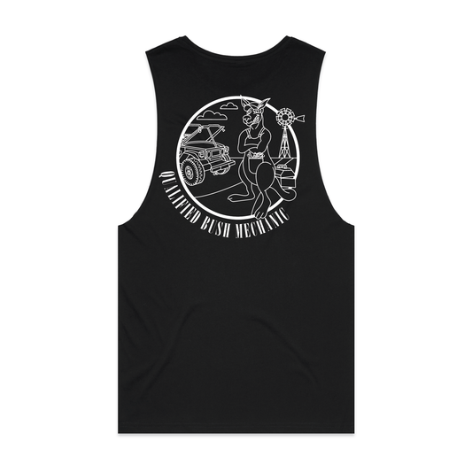 ORIG LOGO SALE! Qualified Bush Mechanic | Unisex Tank (Male Model)