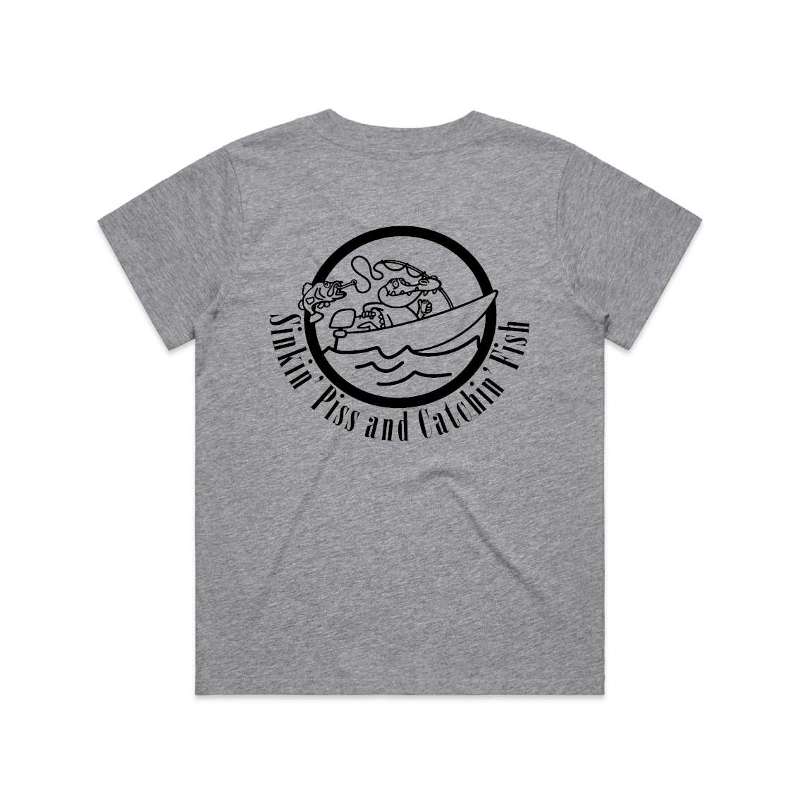 ORIG LOGO SALE! Sinkin' Piss and Catchin' Fish | Ladies Tee