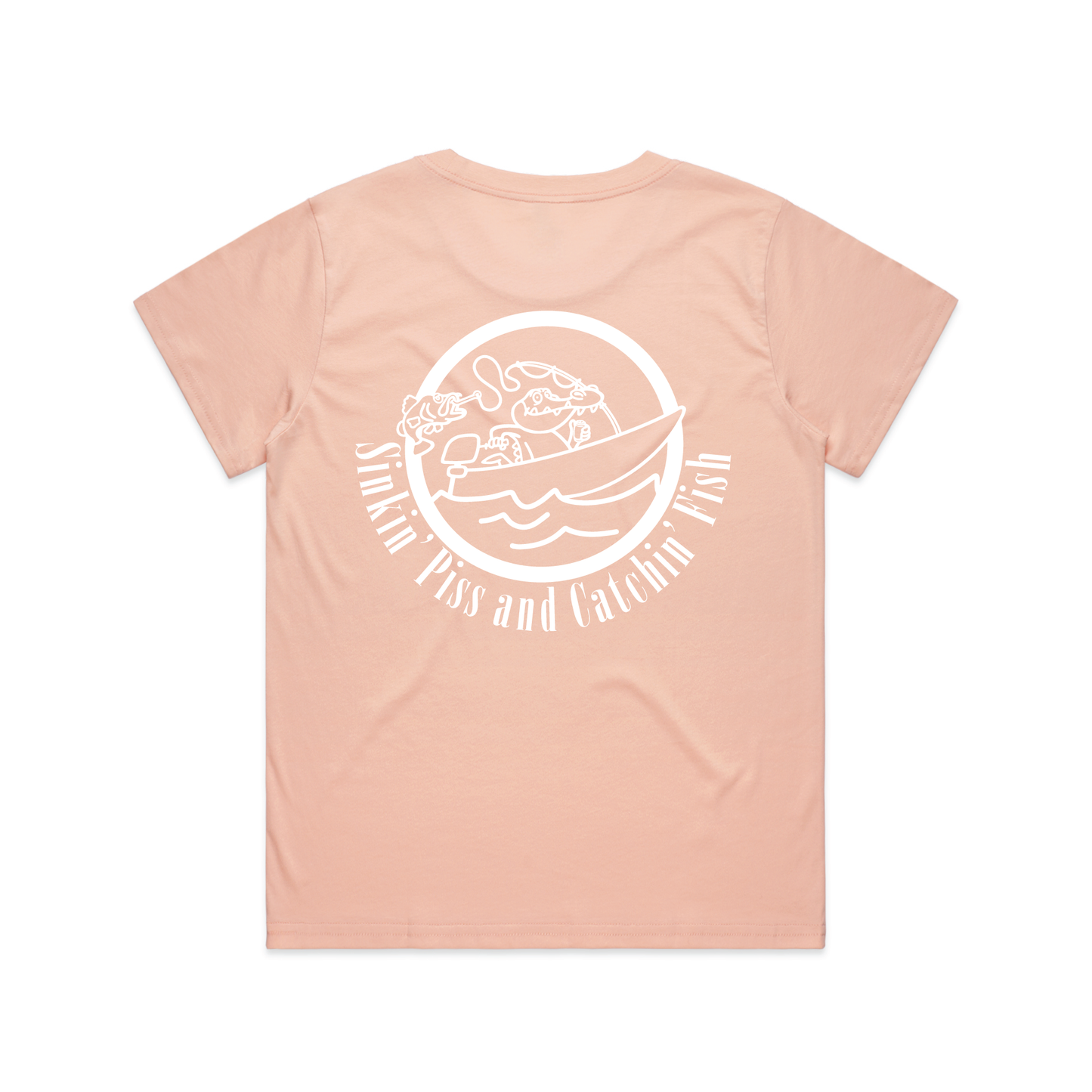 ORIG LOGO SALE! Sinkin' Piss and Catchin' Fish | Ladies Tee