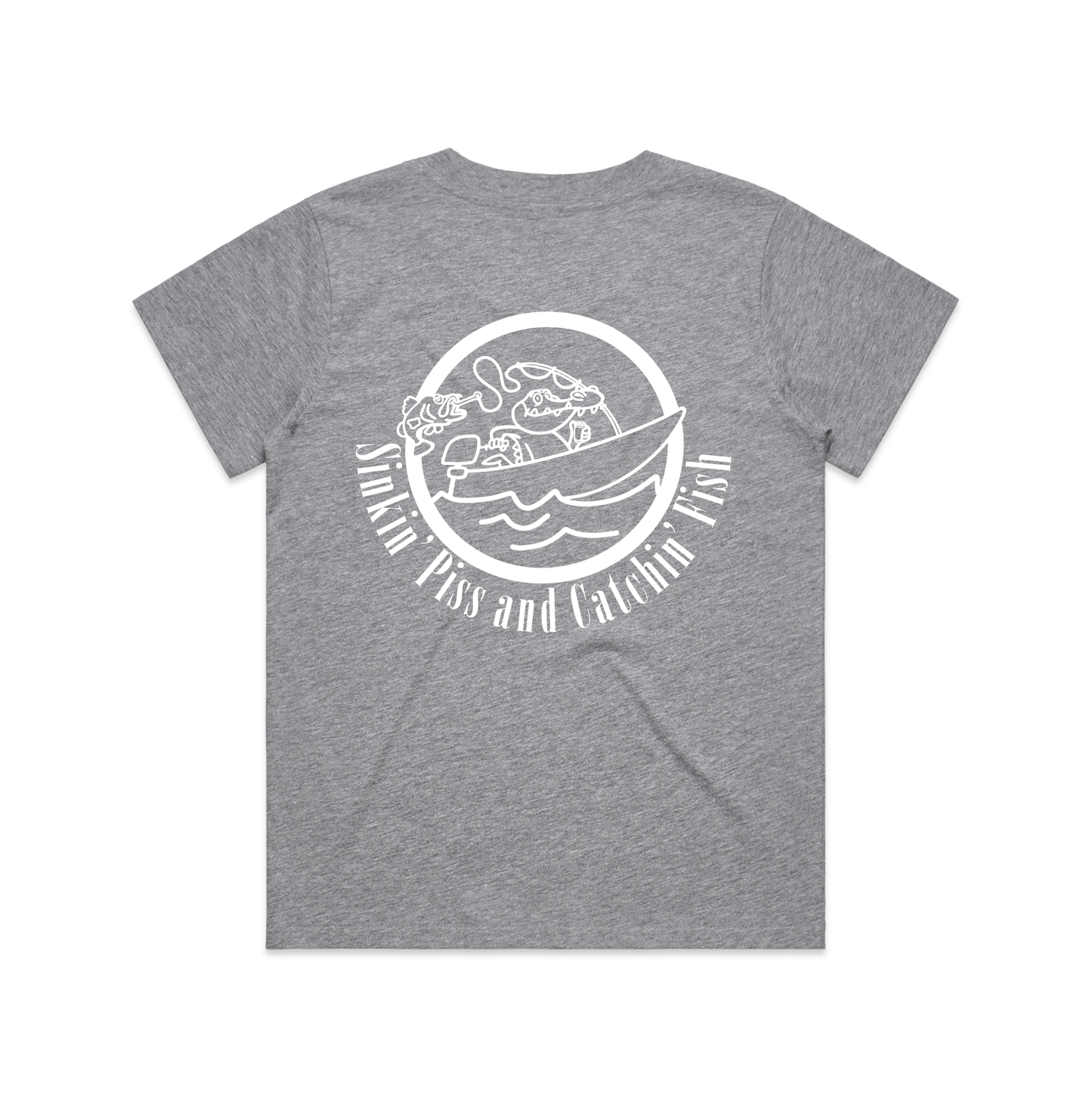 ORIG LOGO SALE! Sinkin' Piss and Catchin' Fish | Ladies Tee