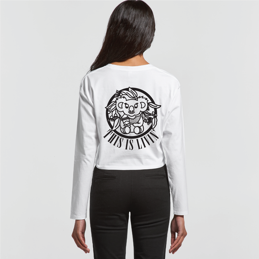 This Is Livin' | Ladies Long Sleeve Crop