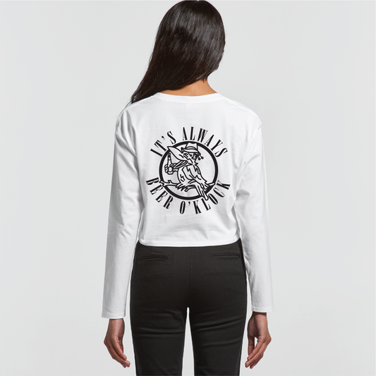 It's Always Beer O'Klock | Ladies Long Sleeve Crop