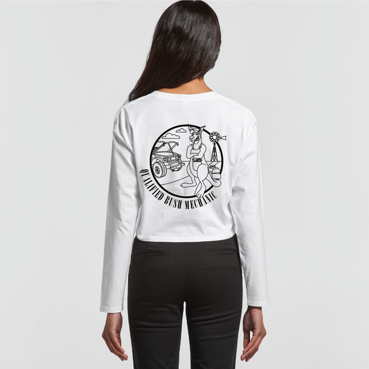 Qualified Bush Mechanic | Ladies Long Sleeve Crop