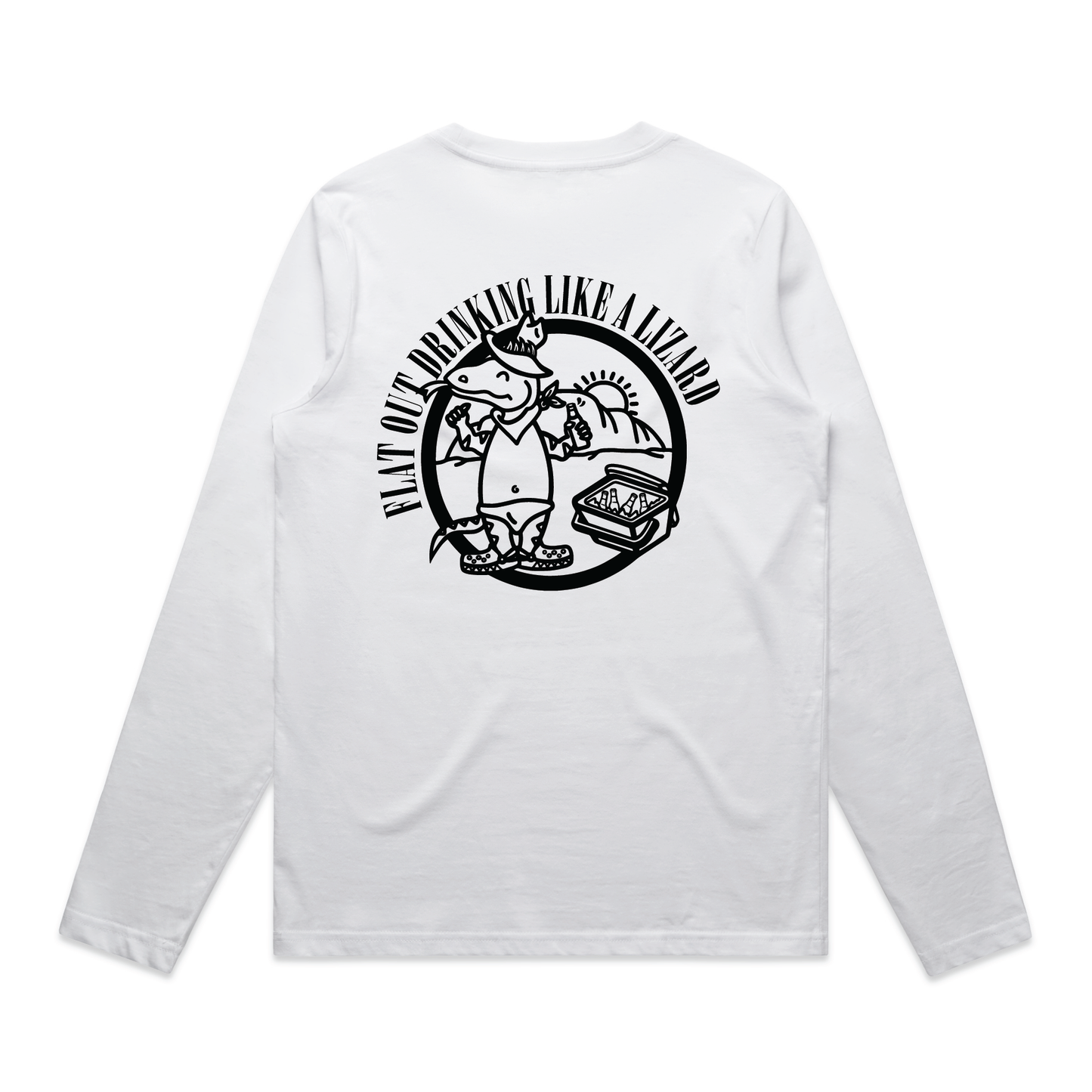 Flat Out Drinking Like A Lizard | Ladies Long Sleeve