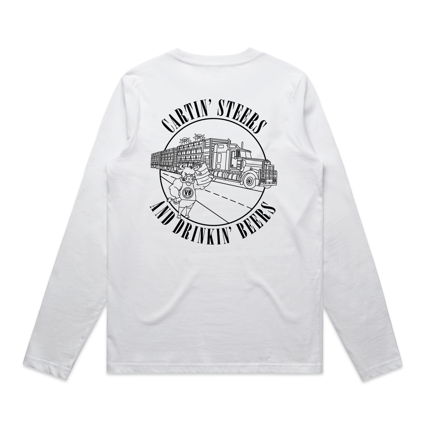 Cartin' Steers and Drinkin' Beers | Ladies Long Sleeve