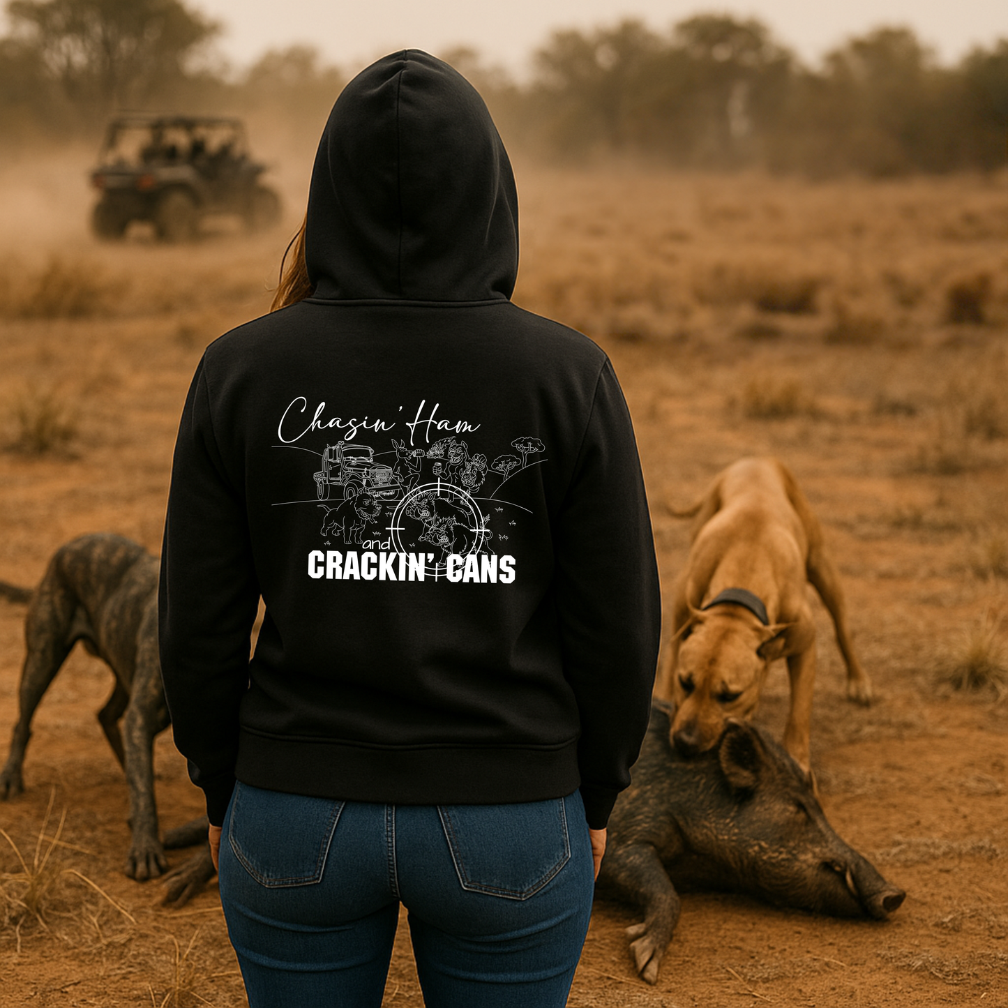 Chasin' Ham and Crackin' Cans | Ladies Hoodie