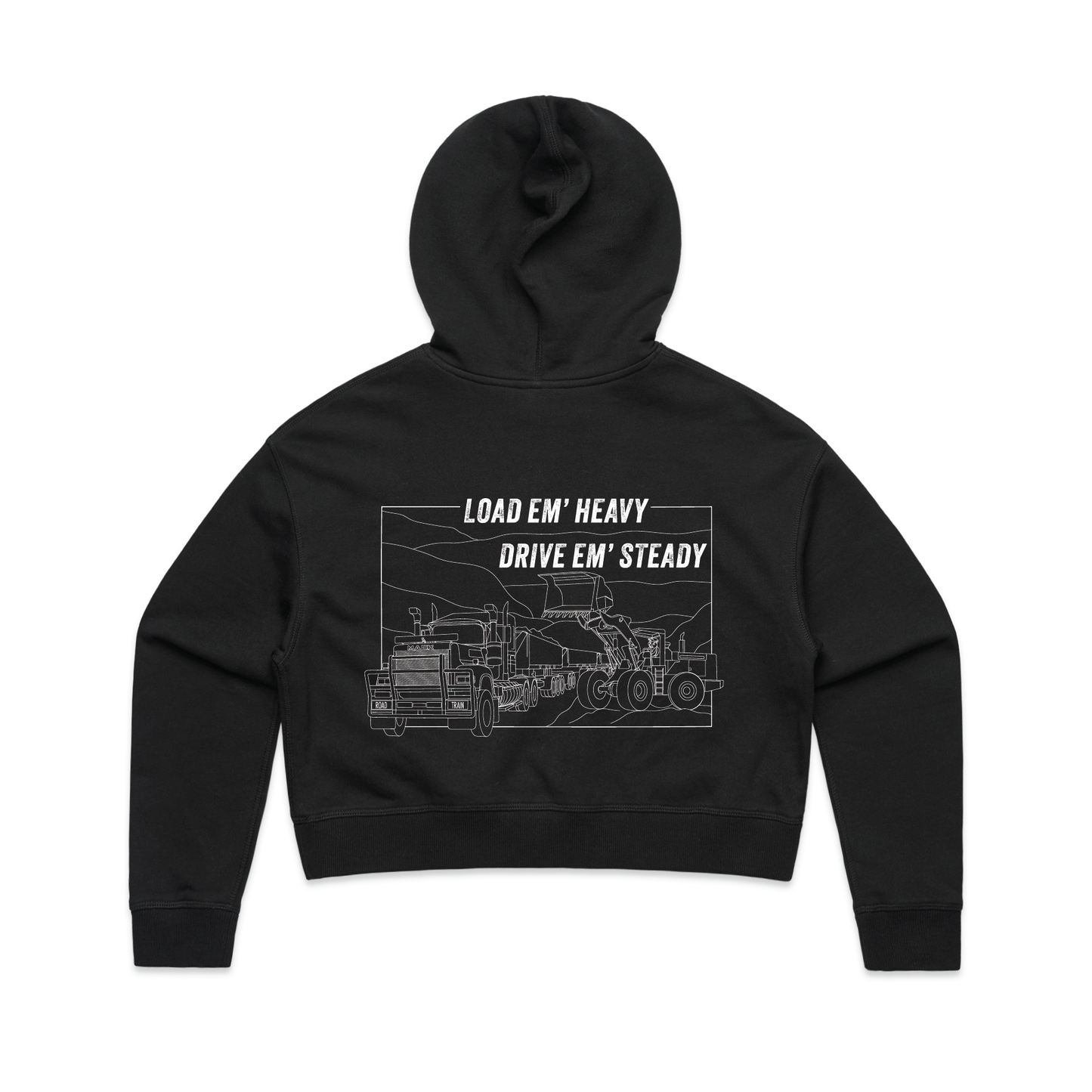 Load Em' Heavy Drive Em' Steady | Ladies Crop Hoodie