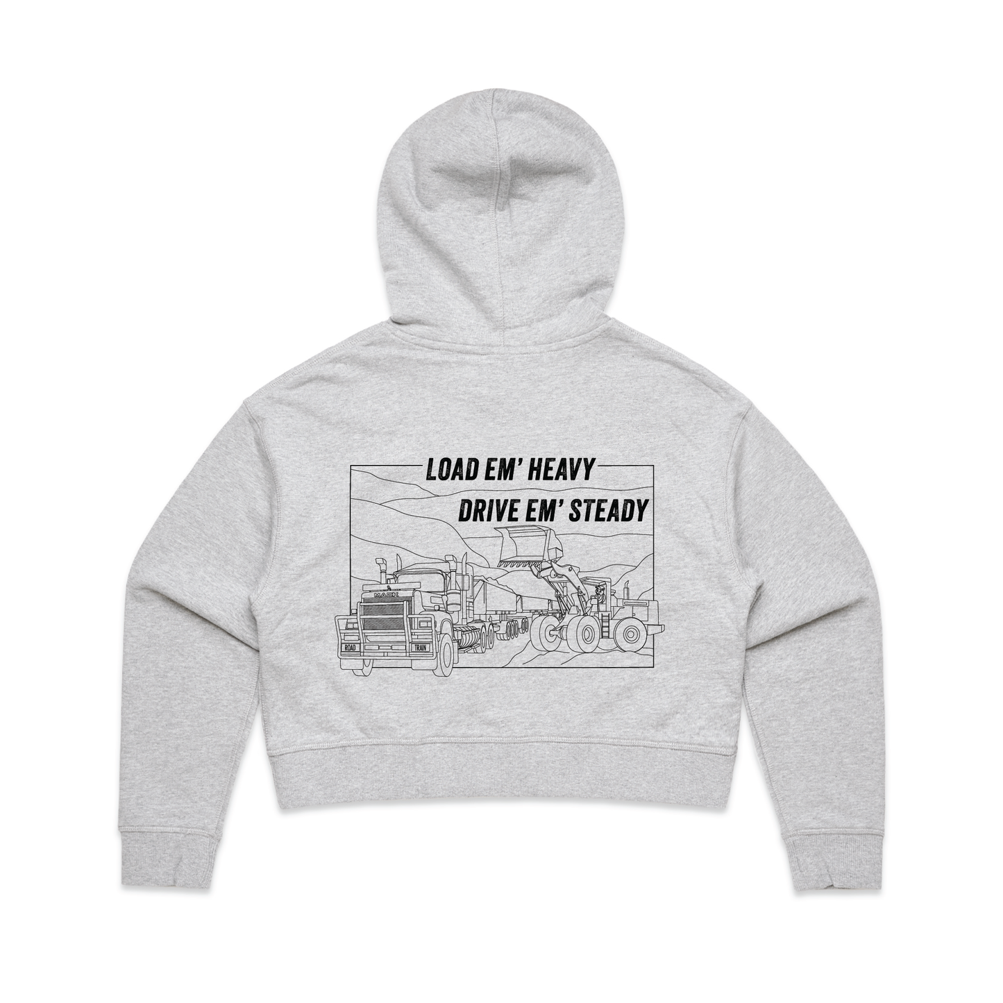 Load Em' Heavy Drive Em' Steady | Ladies Crop Hoodie