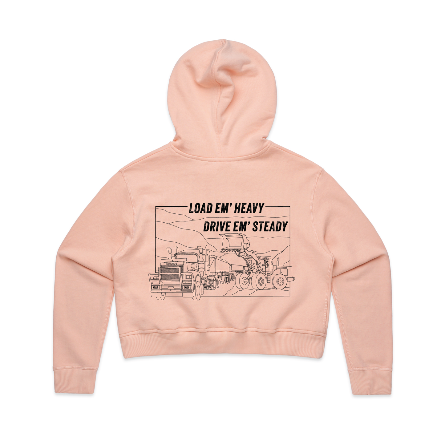 Load Em' Heavy Drive Em' Steady | Ladies Crop Hoodie