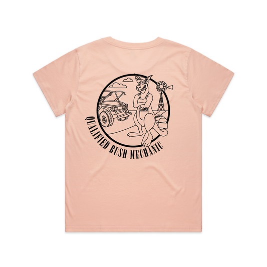 ORIG LOGO SALE! Qualified Bush Mechanic | Ladies Tee