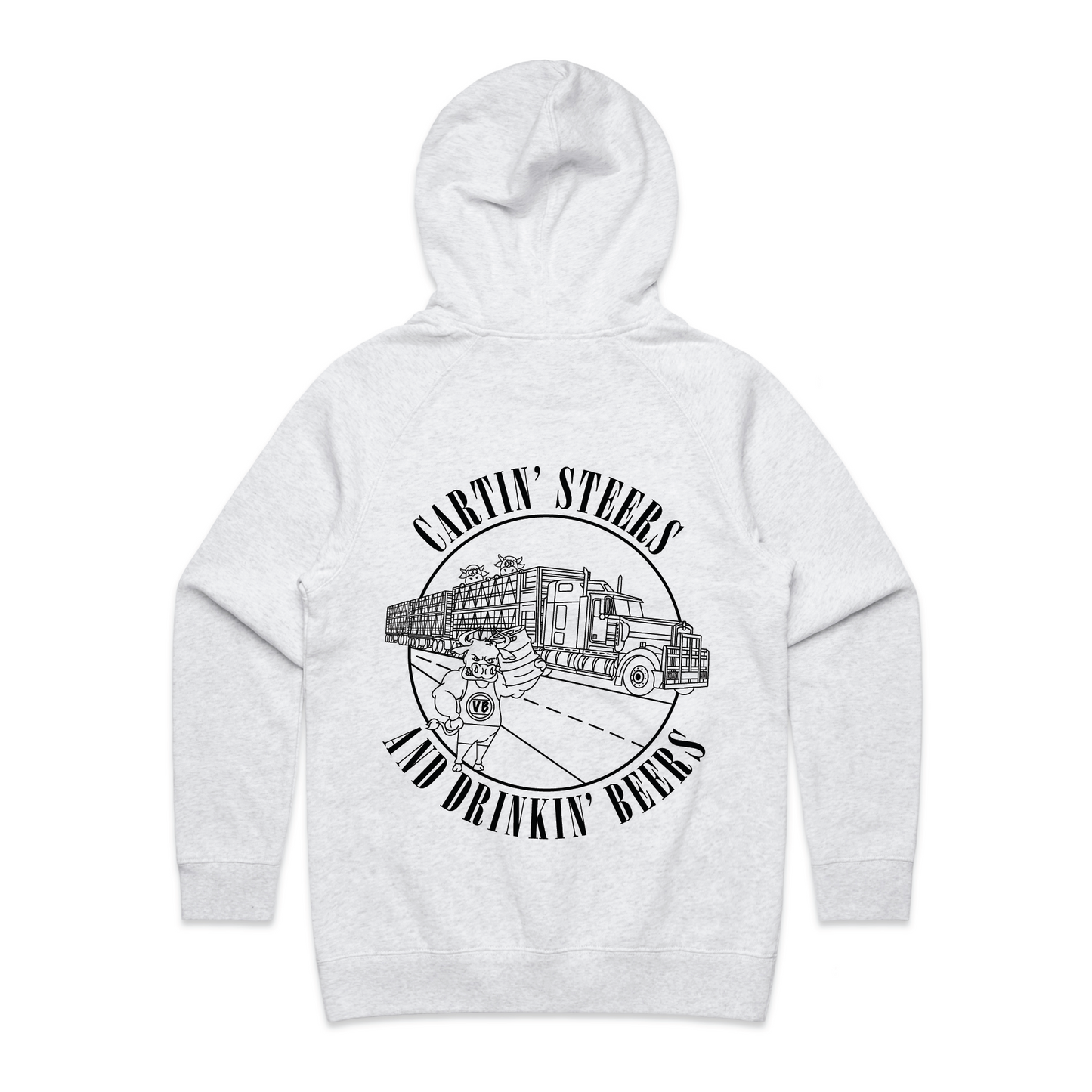 Cartin' Steers And Drinkin' Beers | Ladies Hoodie