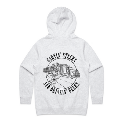 Cartin' Steers And Drinkin' Beers | Ladies Hoodie