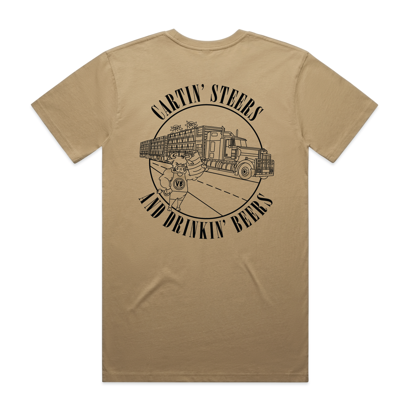 Cartin’ Steers and Drinkin’ Beers | Men’s Tee