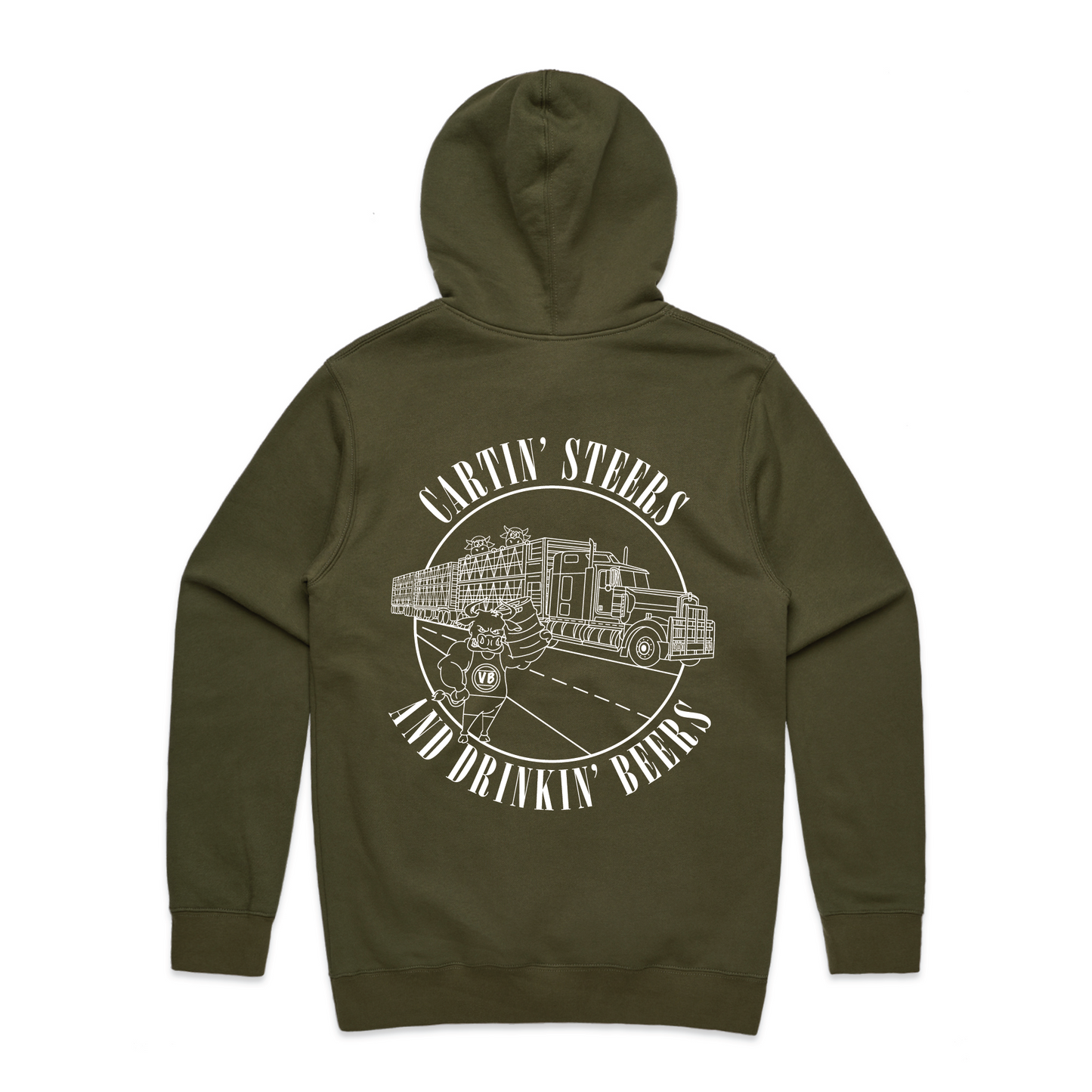 Cartin' Steers And Drinkin' Beers | Men's Hoodie