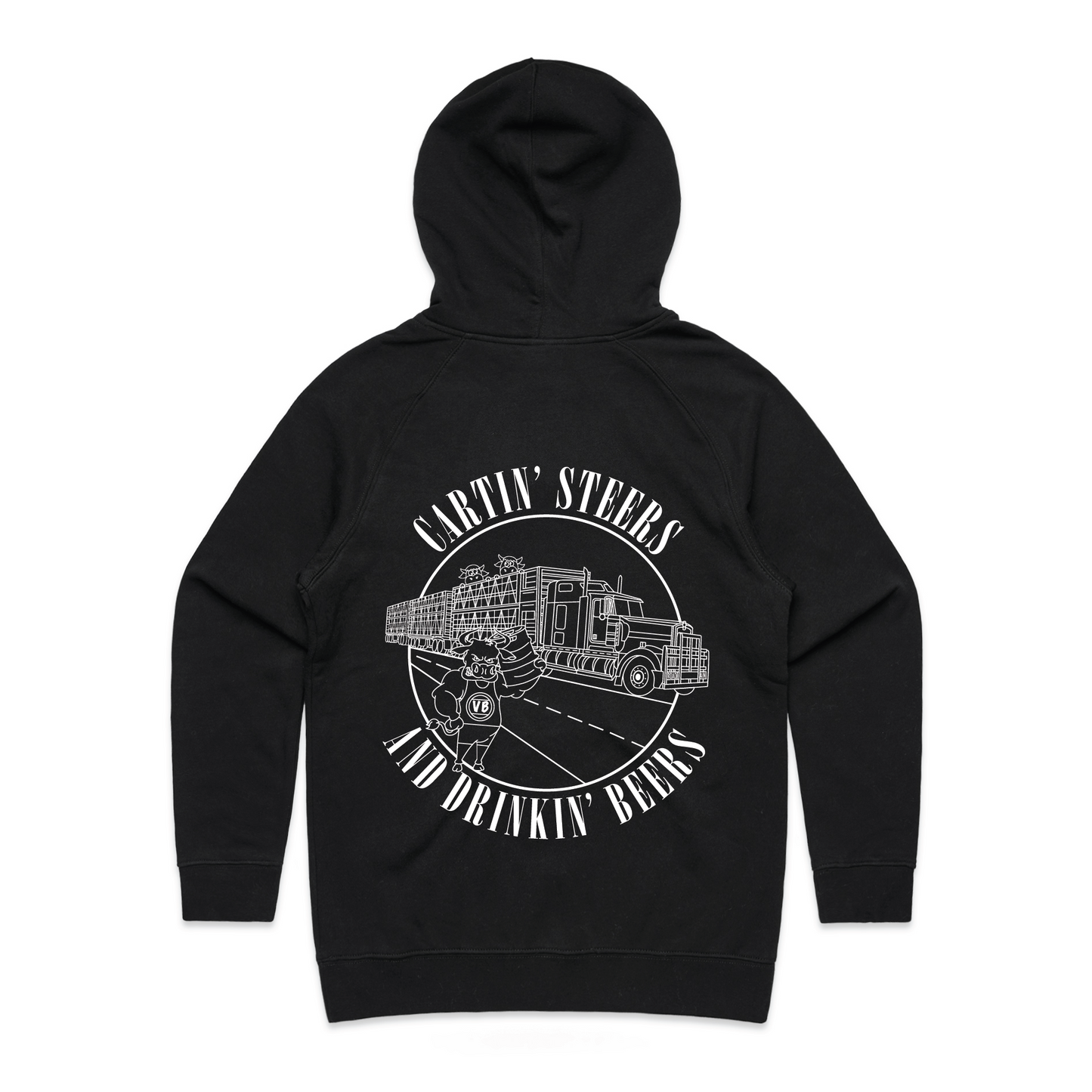 Cartin' Steers And Drinkin' Beers | Ladies Hoodie