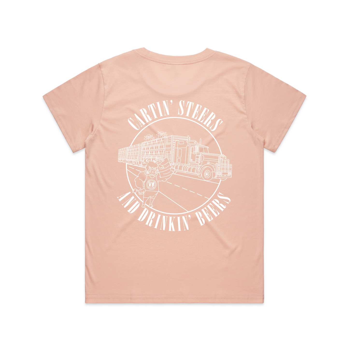 Cartin' Steers And Drinkin' Beers | Ladies Tee