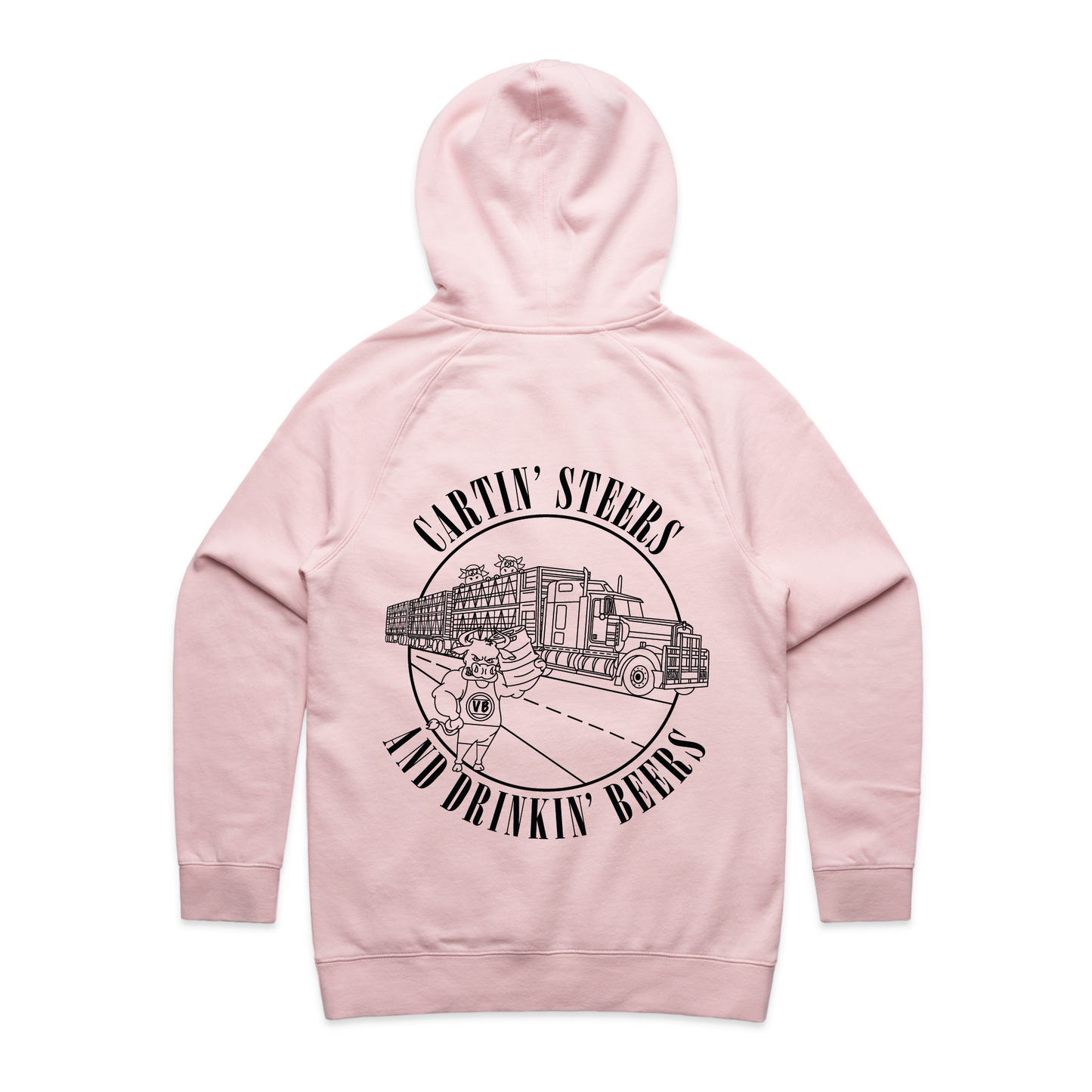 Cartin' Steers And Drinkin' Beers | Ladies Hoodie