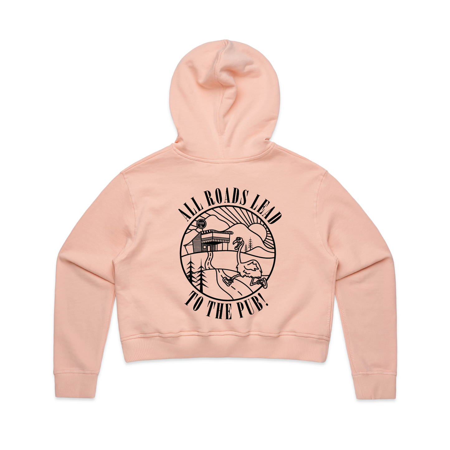 All Roads Lead To The Pub | Ladies Crop Hoodie