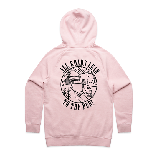 All Roads Lead To The Pub | Ladies Hoodie