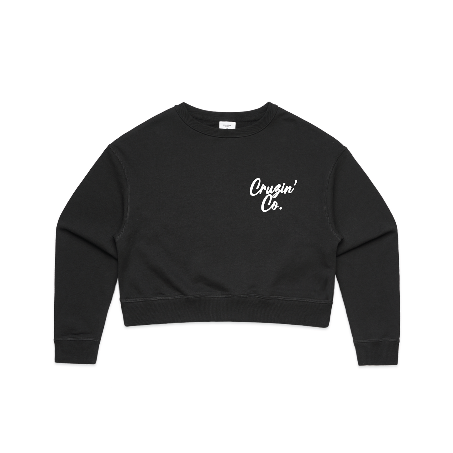 Cruzin' Co. Cursive Logo | Ladies Crop Crew