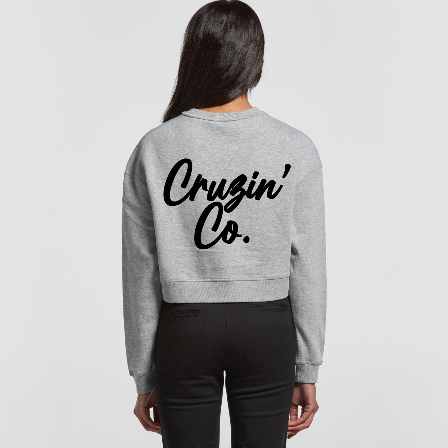 Cruzin' Co. Cursive Logo | Ladies Crop Crew