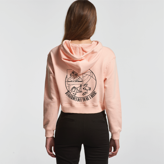 Dangerous Day To Be A Beer | Ladies Crop Hoodie