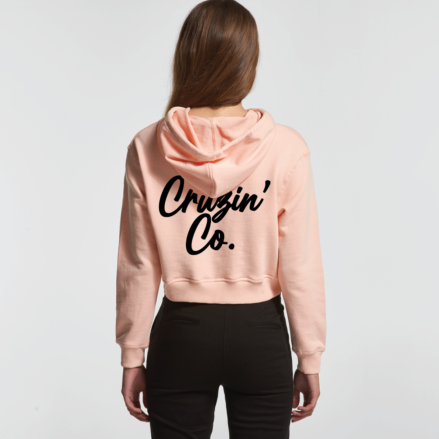 Cruzin' Co. Cursive Logo | Ladies Crop Hoodie