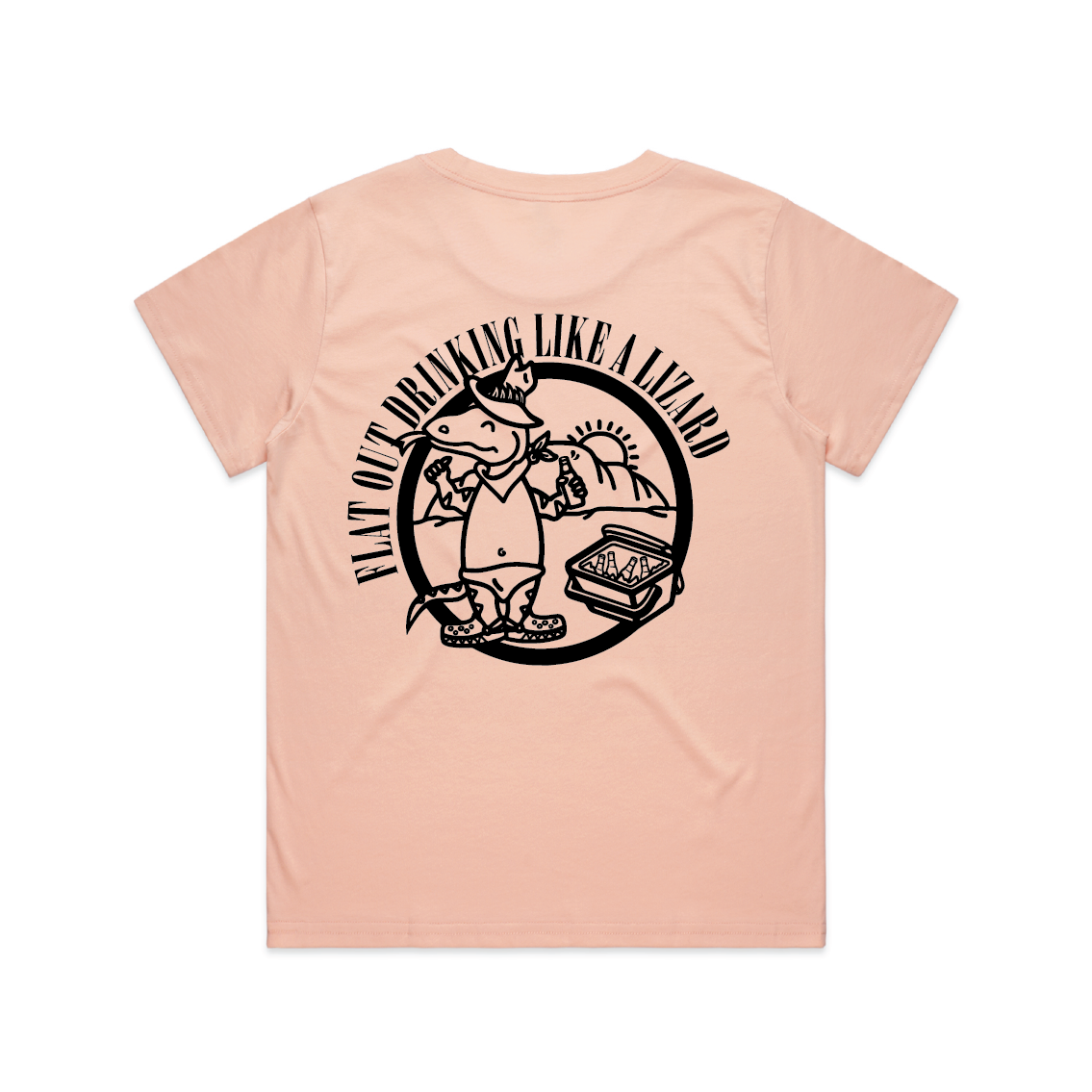 Flat Out Drinking Like A Lizard | Ladies Tee