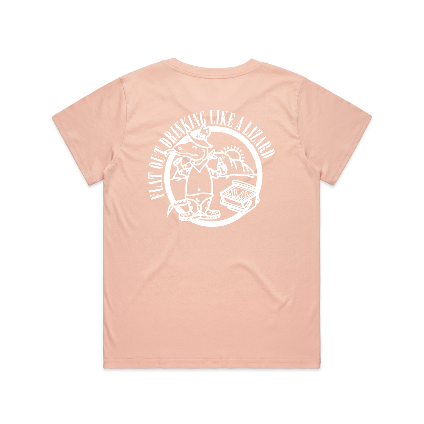 Flat Out Drinking Like A Lizard | Ladies Tee