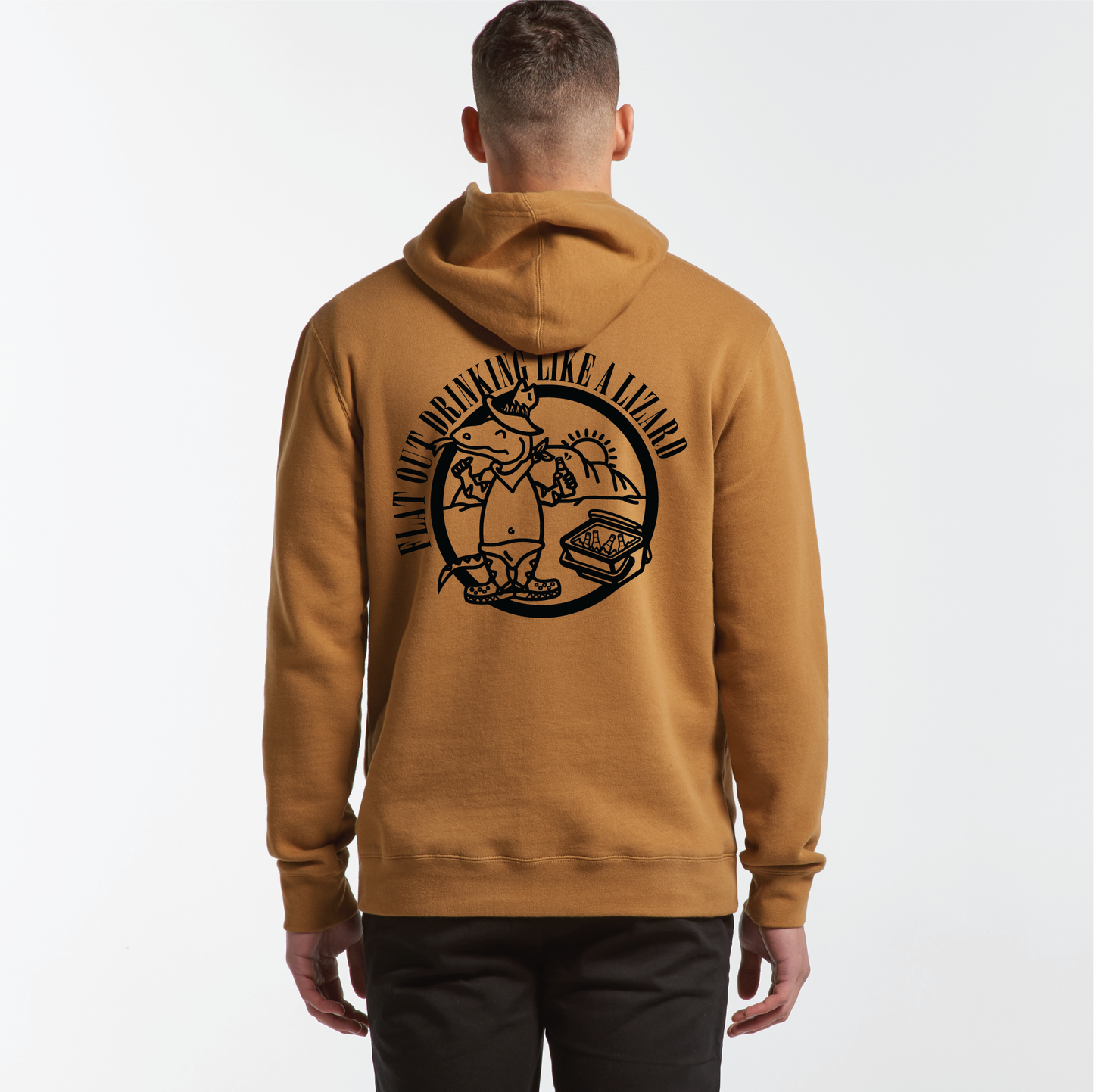 Flat Out Drinking Like A Lizard | Men's Hoodie