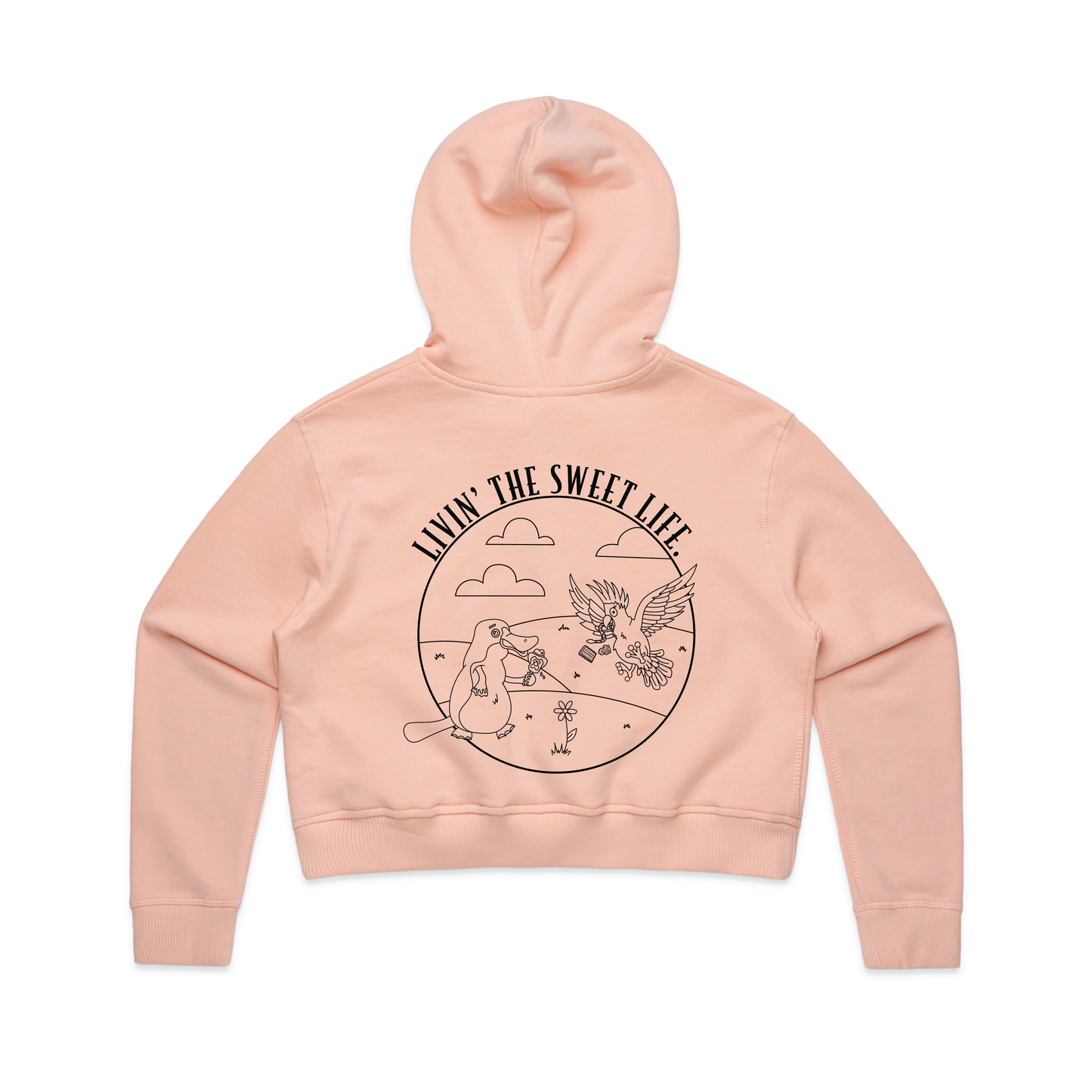 Livin' The Sweet Life | Ladies Crop Hoodie