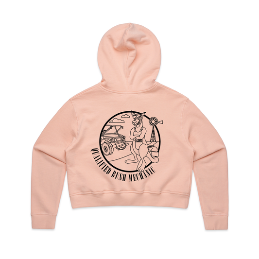 Qualified Bush Mechanic | Ladies Crop Hoodie