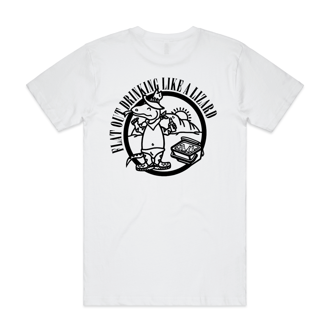 Flat Out Drinking Like A Lizard | Men’s Tee