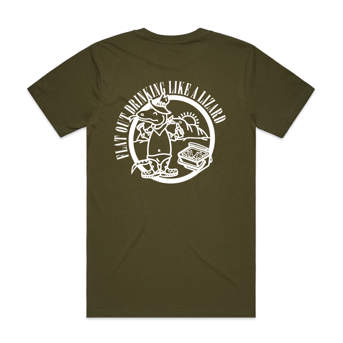 Flat Out Drinking Like A Lizard | Men’s Tee