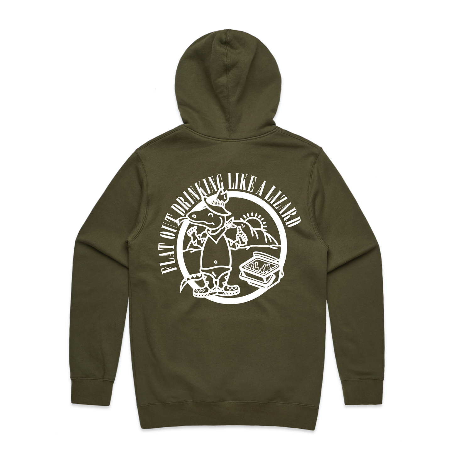 Flat Out Drinking Like A Lizard | Men's Hoodie